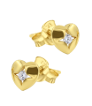 Heart CZ Star Silver Stud Earring STS-7064